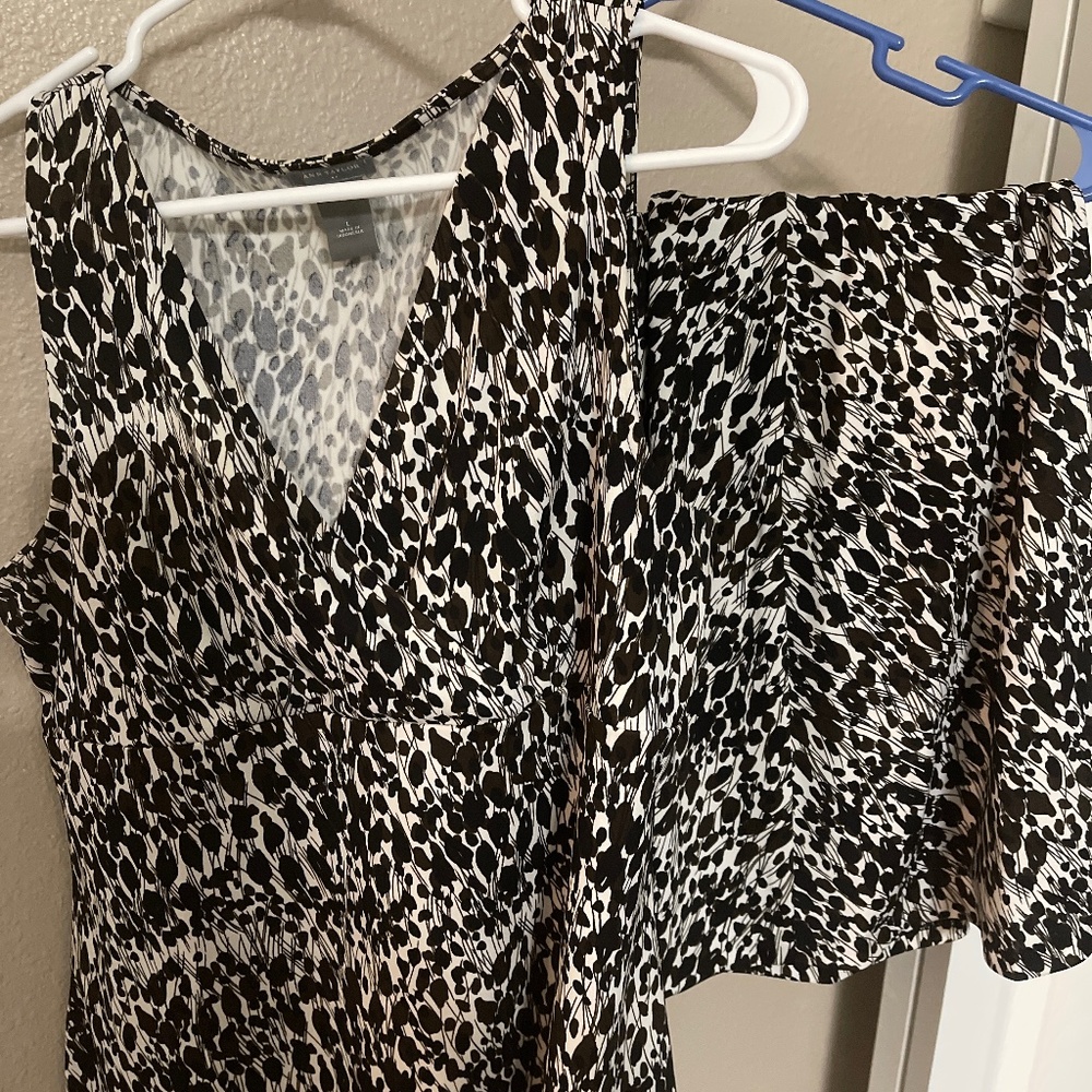 Tank style shirt with matching skirt